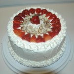 Almond cake with Italian buttercream