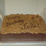 Chocolate praline cake - a southern classic