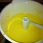 Yolks beaten until pale and lovely